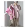 Cross-border scarf wholesale e-commerce live streaming supply chain 88 Cotton Candy series Cotton Candy single-color thick beard scarf supply Item Picture